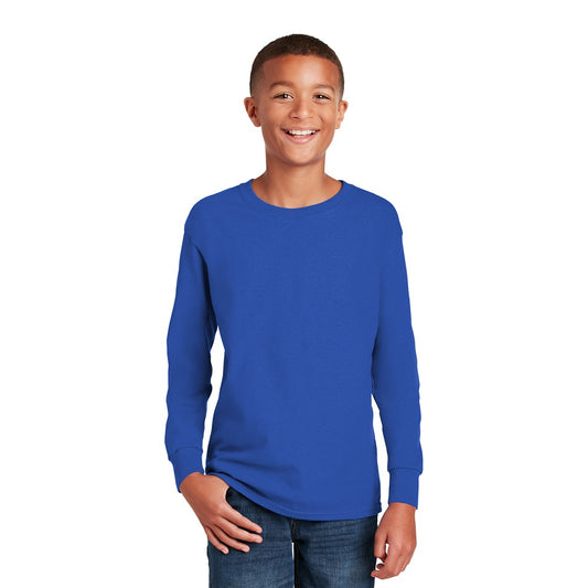 Screen Print Gildan® Youth Heavy Cotton™ 100% Cotton Long Sleeve T-Shirt