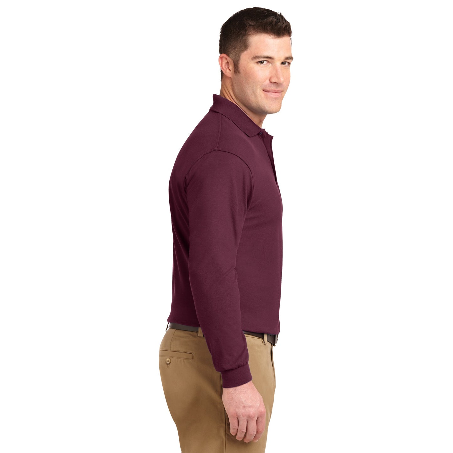 Embroidered Port Authority® Silk Touch™ Long Sleeve Polo