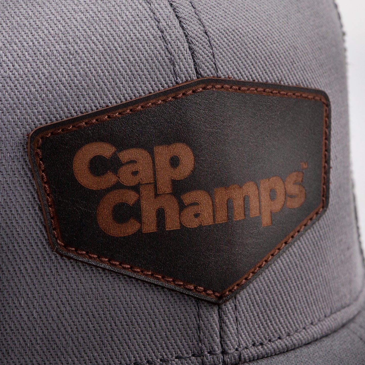 Classic Fit Mesh Snap Back Cap Leather Patch