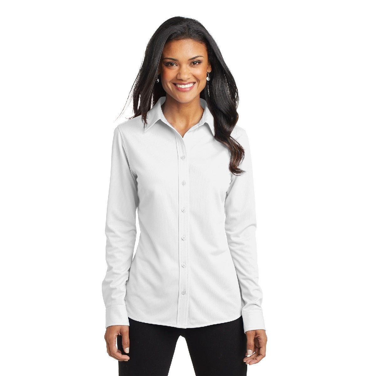 Embroidered Port Authority® Ladies Dimension Knit Dress Shirt