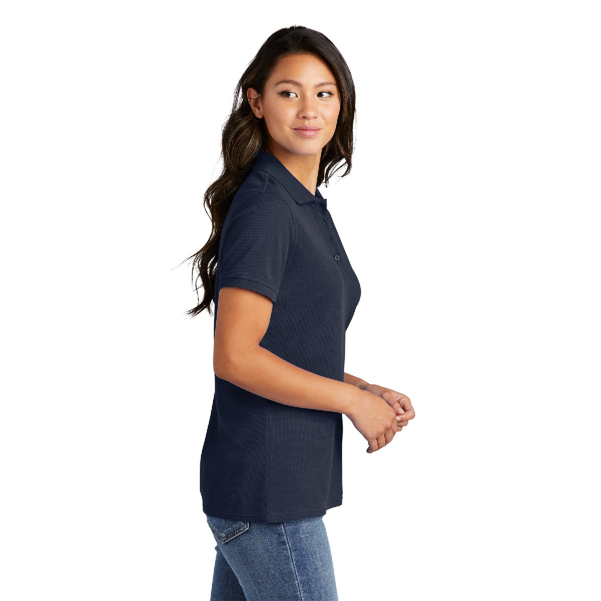 Embroidered Port & Company® Ladies Combed Ring Spun Pique Polo