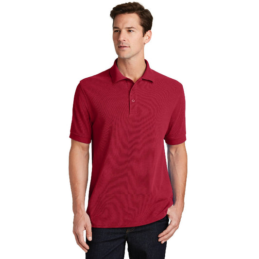 Embroidered Port & Company® Combed Ring Spun Pique Polo