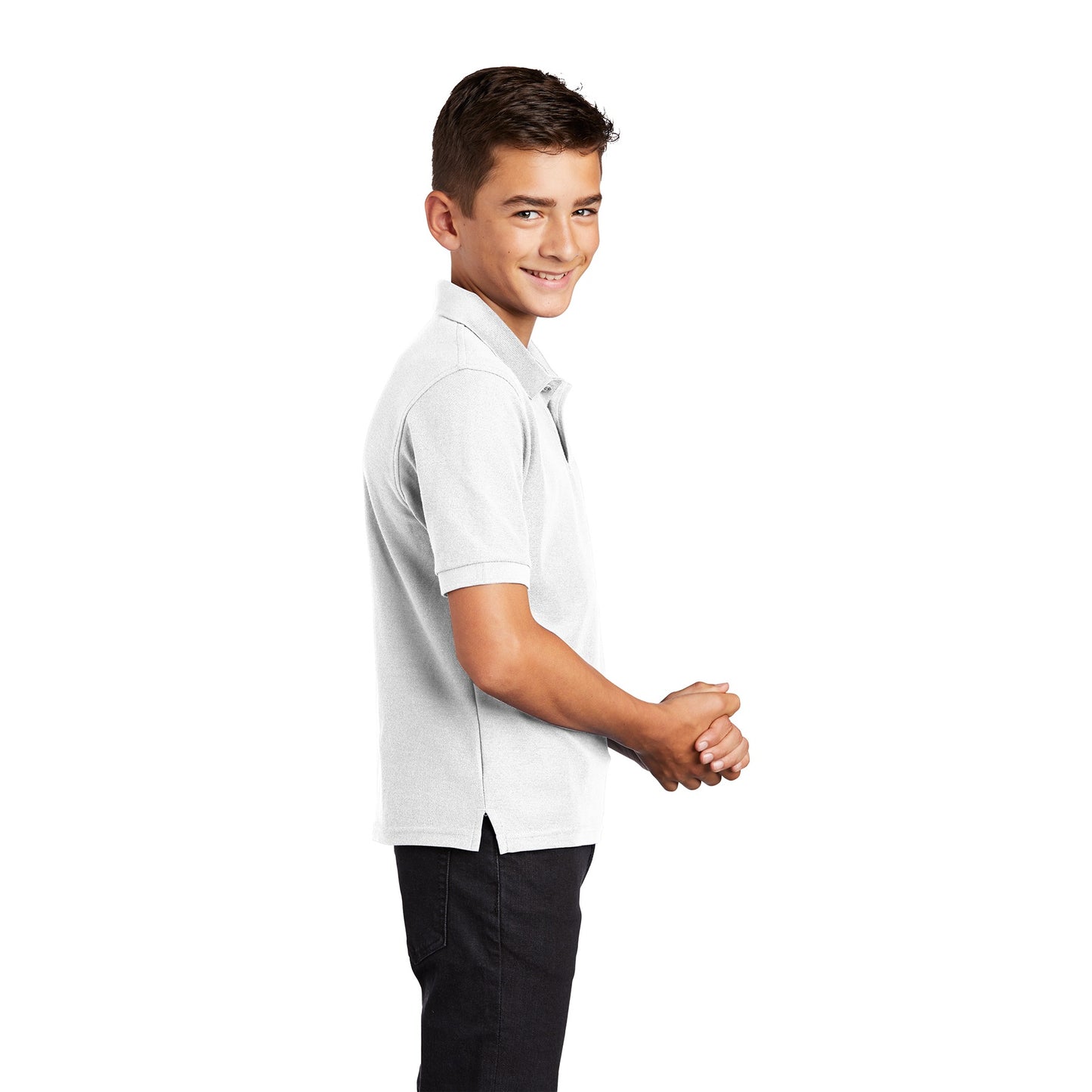 Embroidered Port Authority® Youth Silk Touch™ Polo