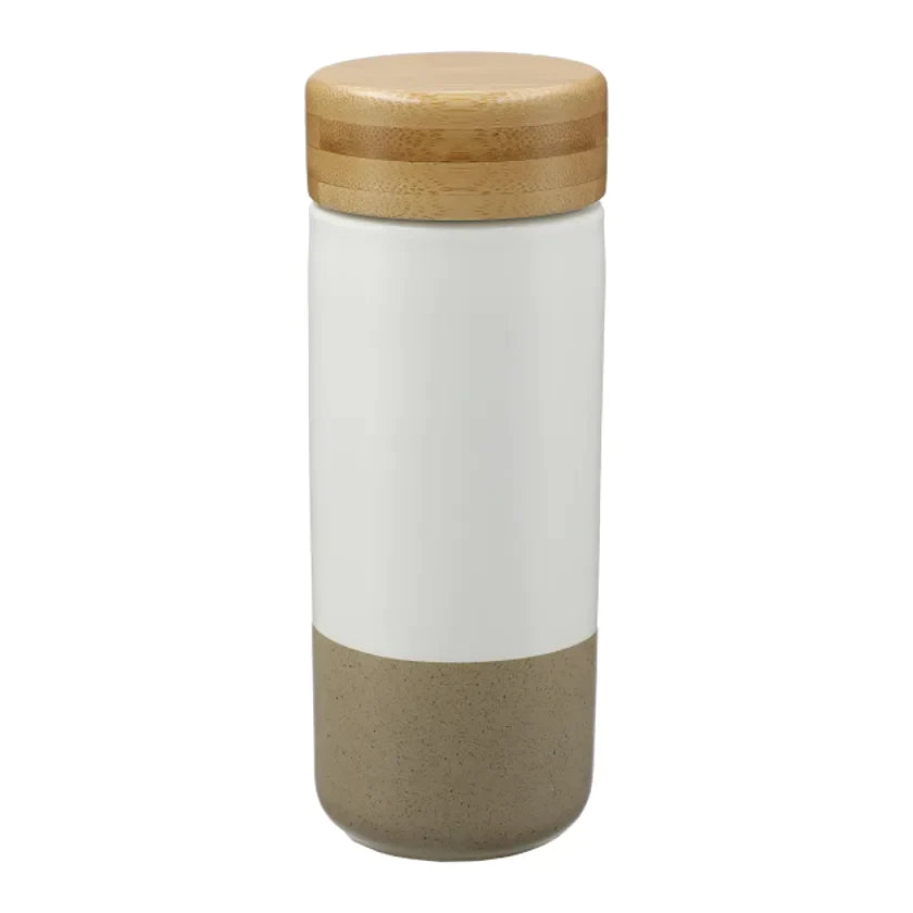 Arlo Ceramic Tumbler with Bamboo lid 11oz