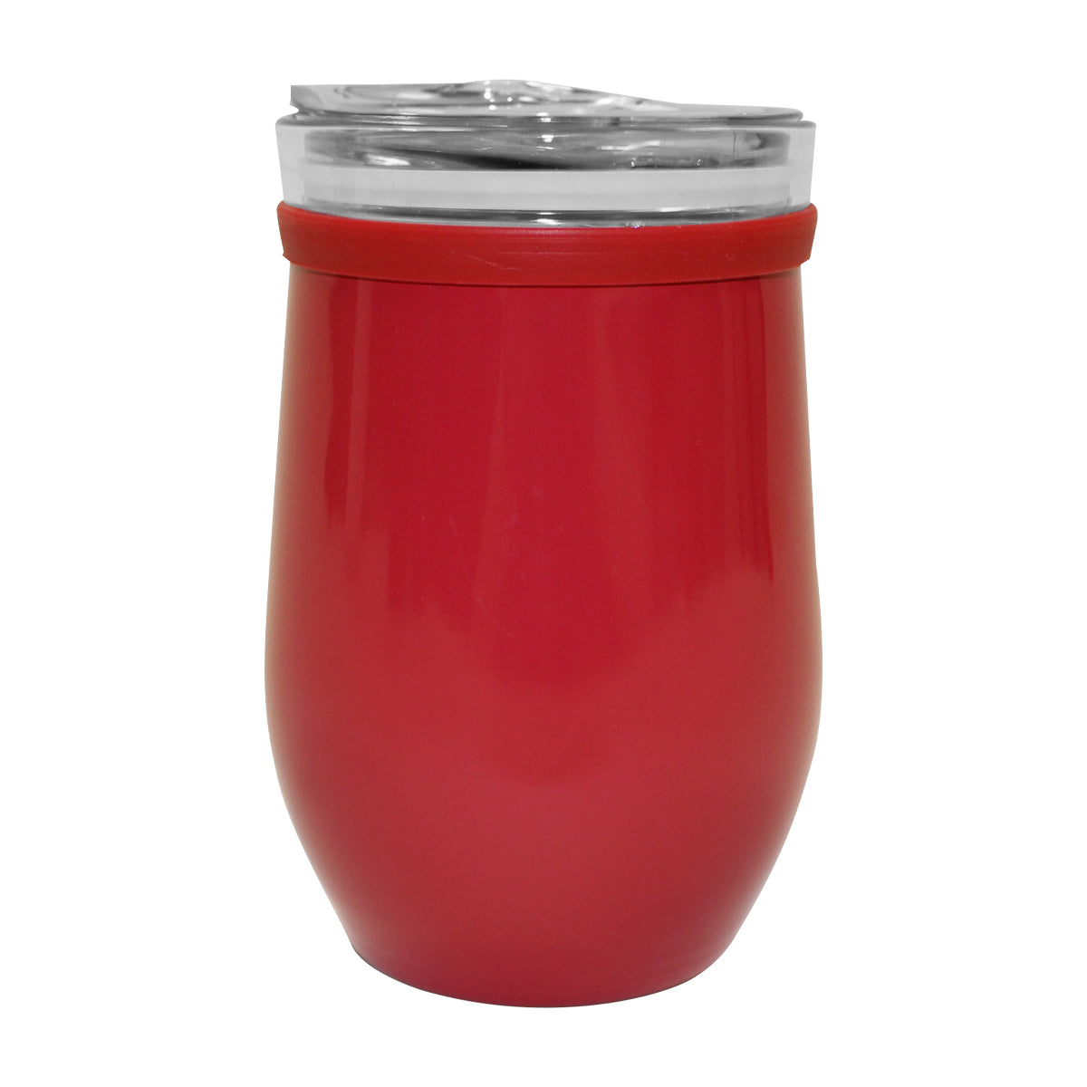 8 OZ. GLASS AND STAINLESS STEEL WINE TUMBLER