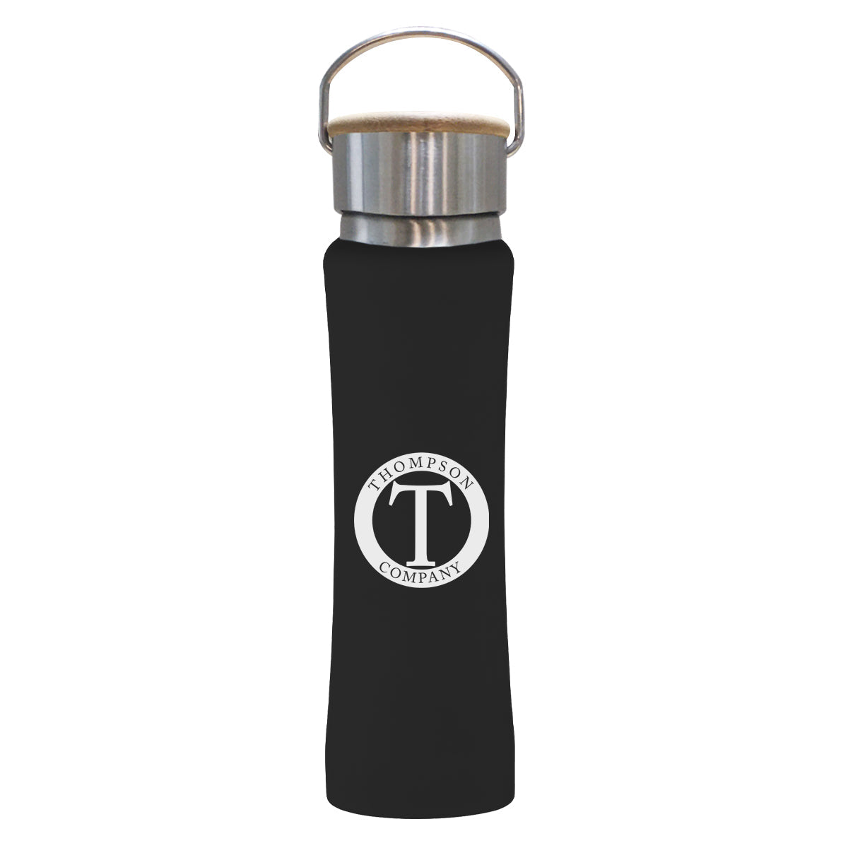 25 OZ. HAMPTON STAINLESS STEEL BOTTLE WITH BAMBOO LID