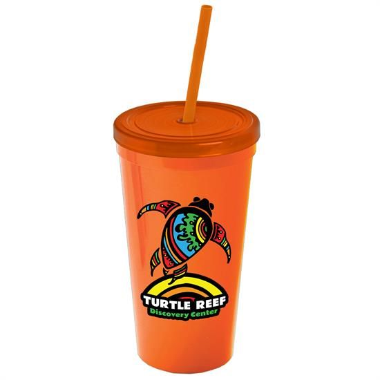24 oz. Stadium Cup with Straw and Lid - Digital