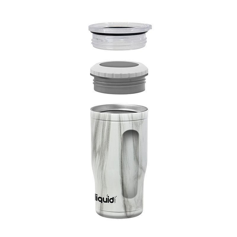 Liquid Fusion® Icy Bev Kooler® 4-In-1 Double Wall Stainless Steel Can Cooler / Tumbler
