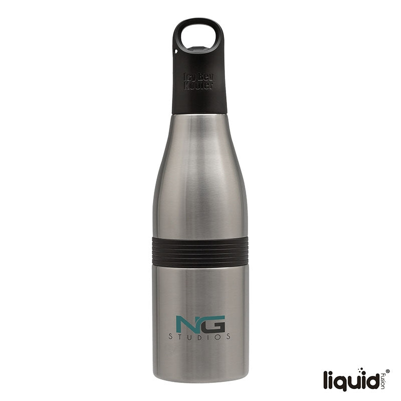 Liquid Fusion® Icy Bev Kooler® 22 oz. 3-In-1 Double Wall Stainless Steel Bottle