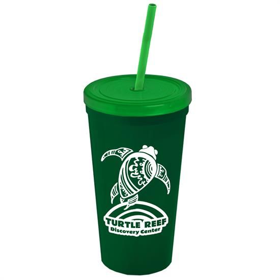 24 oz. Stadium Cup with Straw and Lid
