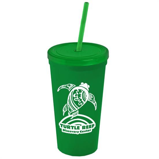 24 oz. Stadium Cup with Straw and Lid