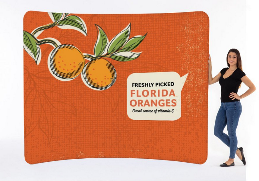 20’ C Shape Tension Fabric Display