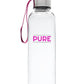Meera 17 Oz. Clear Plastic Water Bottles with Strap