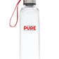 Meera 17 Oz. Clear Plastic Water Bottles with Strap