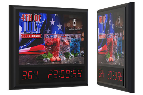 Wood Framed Countdown Timer with Changeable Inserts