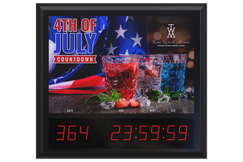 Wood Framed Countdown Timer with Changeable Inserts