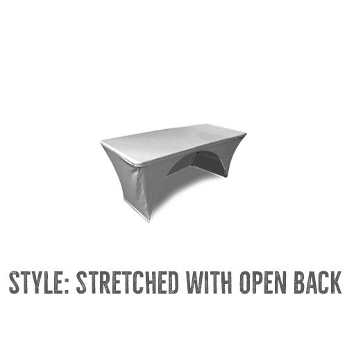 8' TABLE COVER WITH OVERHEAD BANNER DISPLAY