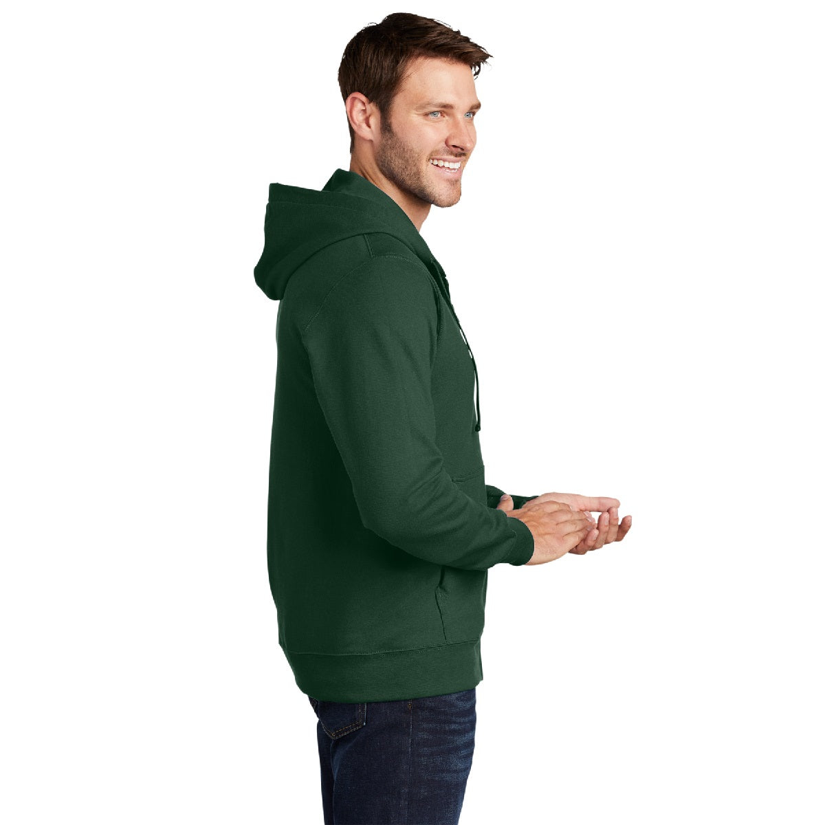 Embroidered Port & Company® Fan Favorite™ Fleece Full-Zip Hooded Sweatshirt