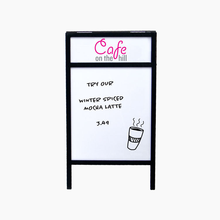 24x42 A-Frame Wet Erase Sign w/Header & Sign Inserts