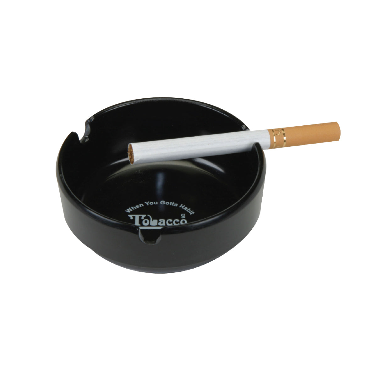 Durable Plastic Heatproof Ashtray 3.135”Dia.