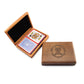 Wood Double Deck Playing Card Box with Cards