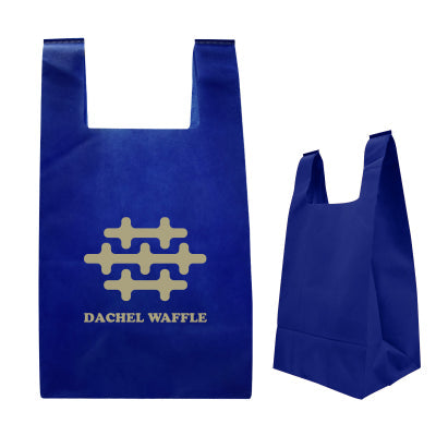 REUSABLE T-SHIRT STYLE NON-WOVEN TOTE BAG