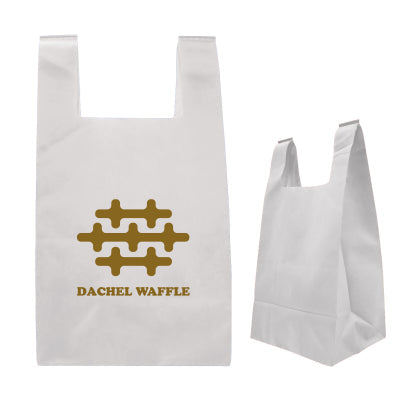 REUSABLE T-SHIRT STYLE NON-WOVEN TOTE BAG