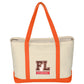 LARGE STARBOARD COTTON CANVAS TOTE BAG WITH TACKLE TWILL PATCH