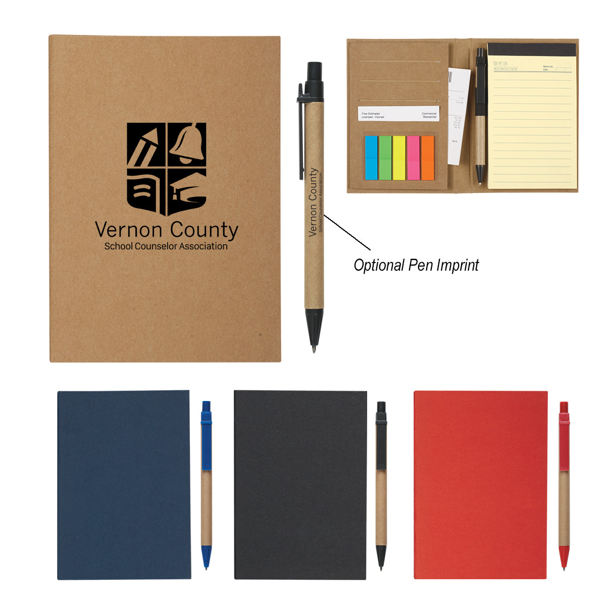 MEETING MATE NOTEBOOK WITH PEN AND STICKY FLAGS – Artees