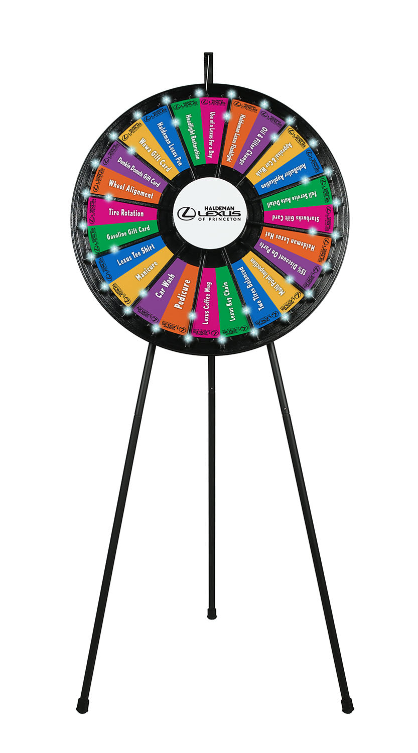 12 to 24-slot Floor stand Classic Prize Wheel with Lights