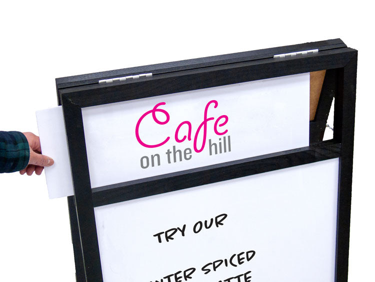 24x42 A-Frame Wet Erase Sign w/Header & Sign Inserts