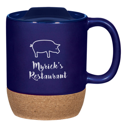 14 Oz. Cork Base Ceramic Mug