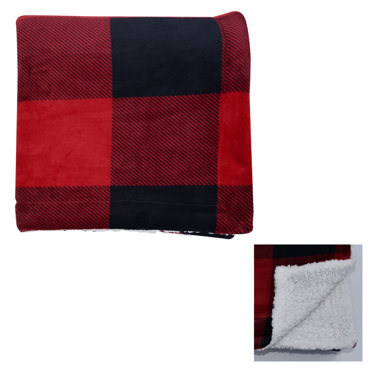 BUFFALO PLAID SHERPA BLANKET