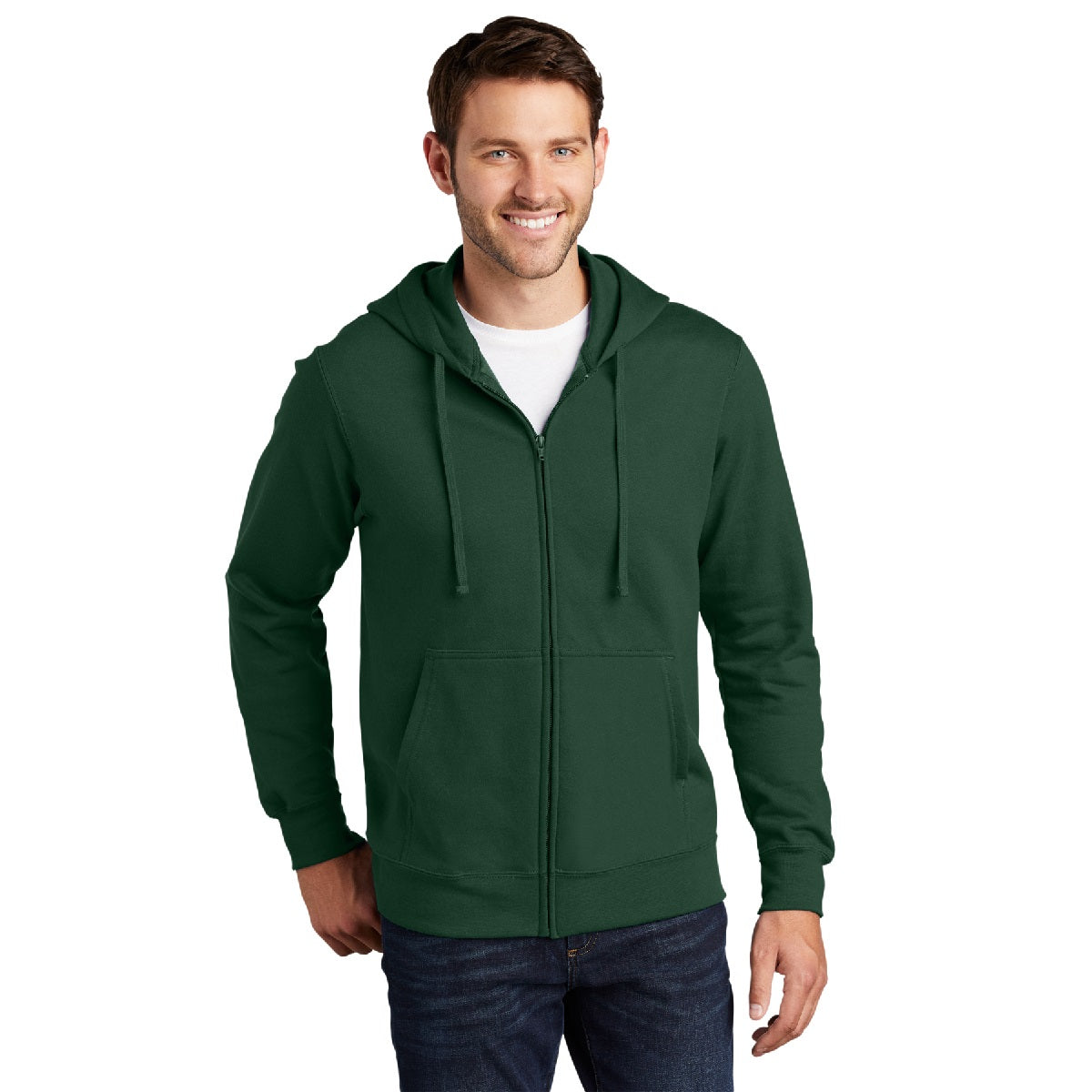 Embroidered Port & Company® Fan Favorite™ Fleece Full-Zip Hooded Sweatshirt