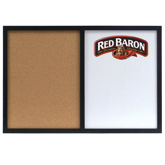 Oak Frame Wall Combination Board - 24x36 [Cork/Chalk/Wet-Erase]