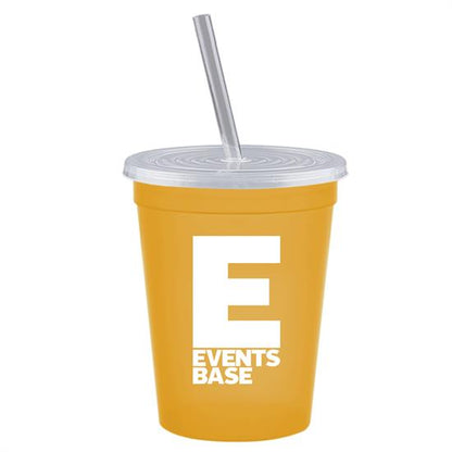 16 oz. Stadium Cup with Lid & Straw