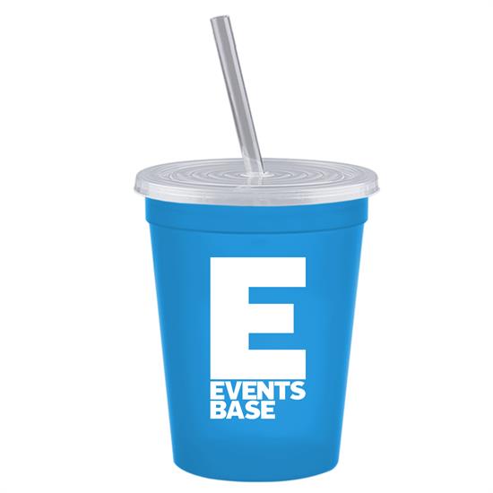 16 oz. Stadium Cup with Lid & Straw