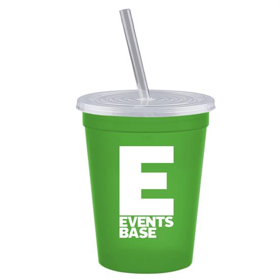 16 oz. Stadium Cup with Lid & Straw