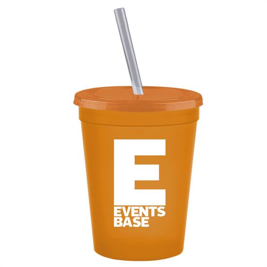 16 oz. Stadium Cup with Lid & Straw