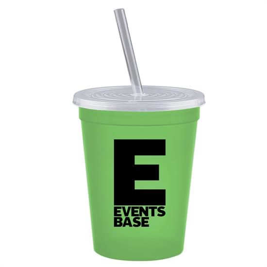 16 oz. Stadium Cup with Lid & Straw