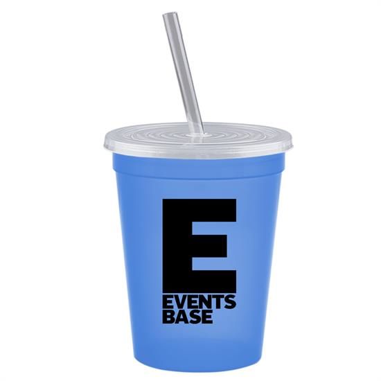 16 oz. Stadium Cup with Lid & Straw