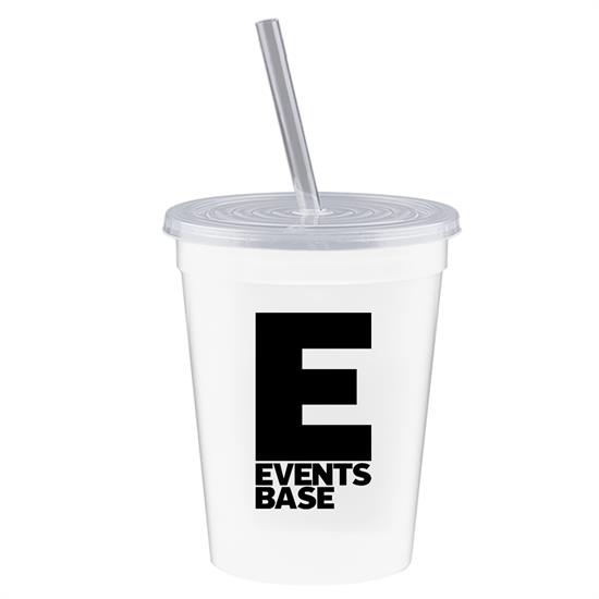 16 oz. Stadium Cup with Lid & Straw