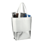 Large Laminated Metallic Bottom Tote