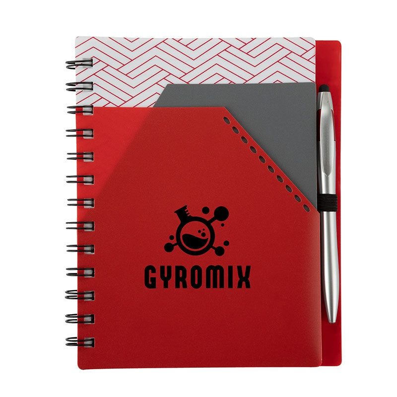 Trapezoid Junior Notebook w/ Stylus Pen