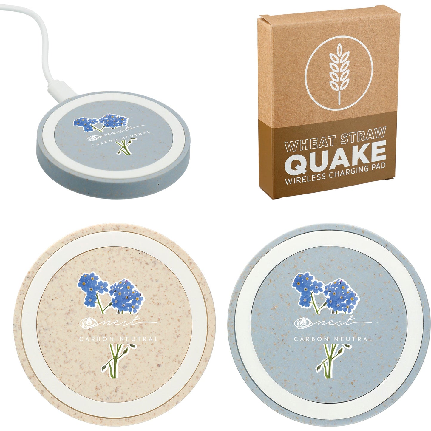 Wheat Straw Quake Wireless Charging Pad